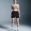 Damă 3″ Performance 2/1 Shorts Negru