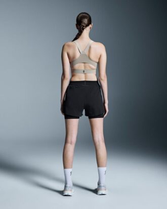 Damă 3″ Performance 2/1 Shorts Negru