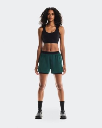 Damă 3″ Performance 2/1 Shorts Spirulina | Negru